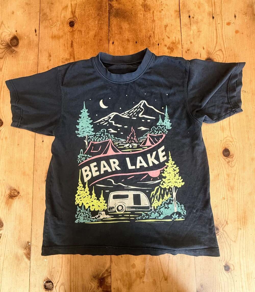 Blue Clothing Co Bear Lake Camping Graphic T-Shirt Black - Size - Adult Medium